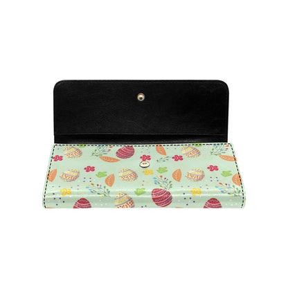 Easter Eggs Pattern Print Design RB07 Women's Trifold Wallet