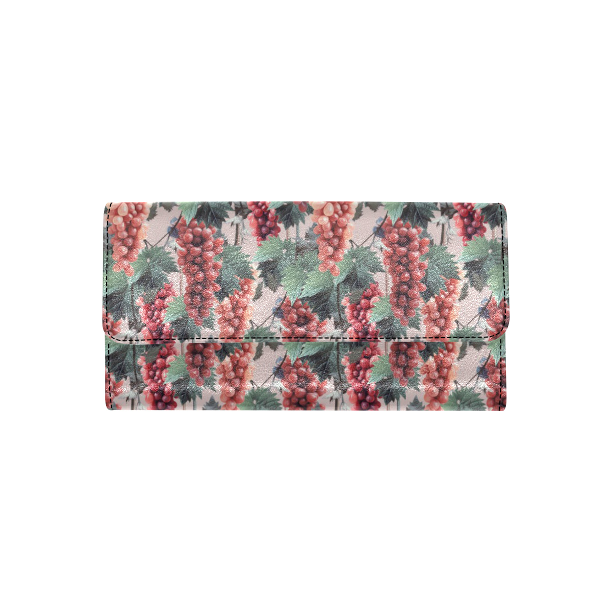 Grape Pattern Print Design GP01 Women's Trifold Wallet