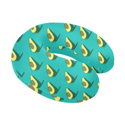 Avocado Pattern Print Design 03 U-Shaped Travel Neck Pillow