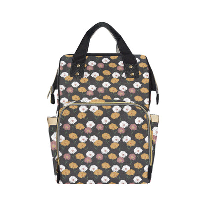 Daisy Pattern Print Design DS04 Diaper Bag Backpack