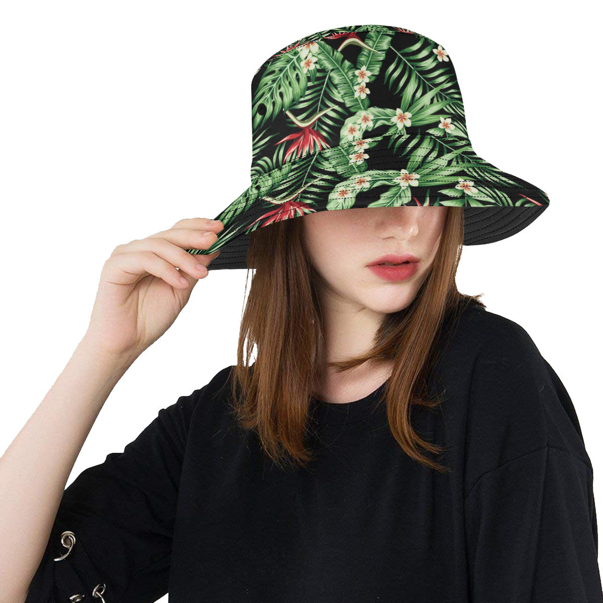 Bird Of Paradise Pattern Print Design BOP05 Unisex Bucket Hat
