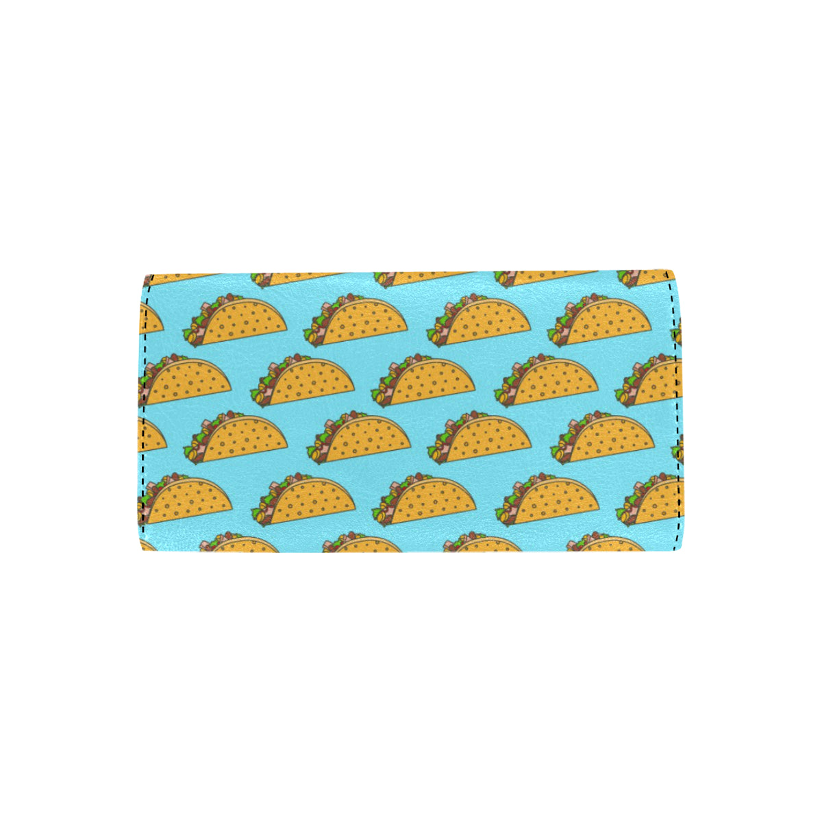 Taco Pattern Print Design TC03 Women's Trifold Wallet