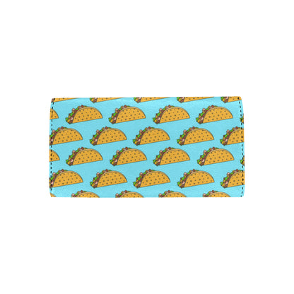 Taco Pattern Print Design TC03 Women's Trifold Wallet