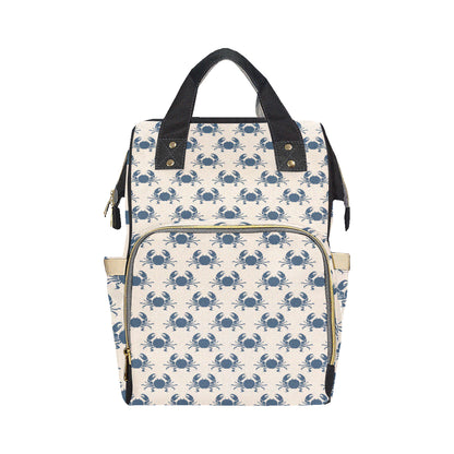 Crab Pattern Print Design 02 Diaper Bag Backpack