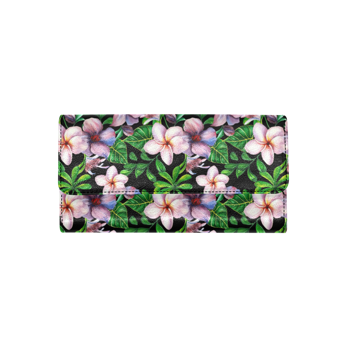 Plumeria Pattern Print Design PM01 Women's Trifold Wallet