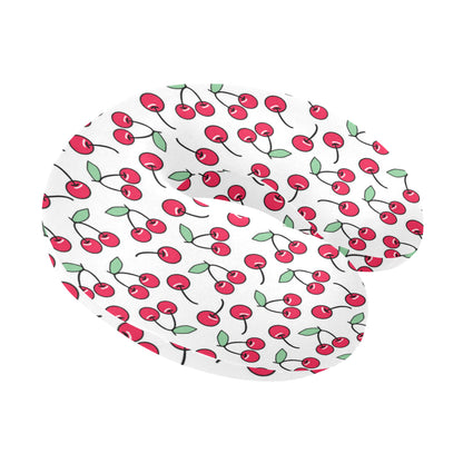 Cherry Pattern Print Design 03 U-Shaped Travel Neck Pillow