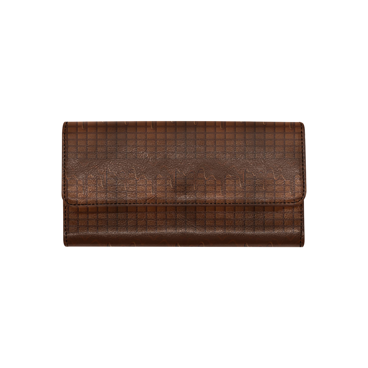 Chocolate Pattern Print Design 01 Women's Trifold Wallet