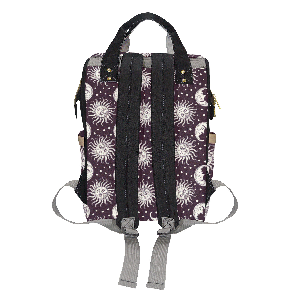 Sun Moon Face Diaper Bag Backpack