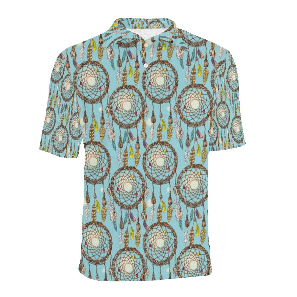 Blue Dream catcher Men Polo Shirt