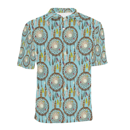 Blue Dream catcher Men Polo Shirt