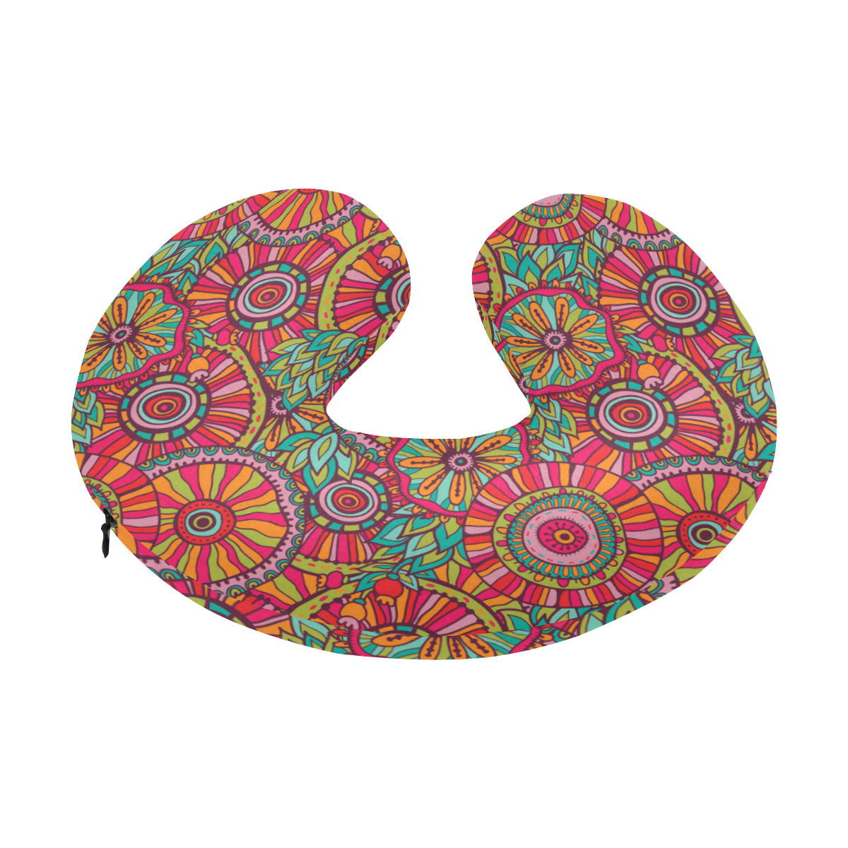 Boho Pattern Print Design 01 U-Shaped Travel Neck Pillow