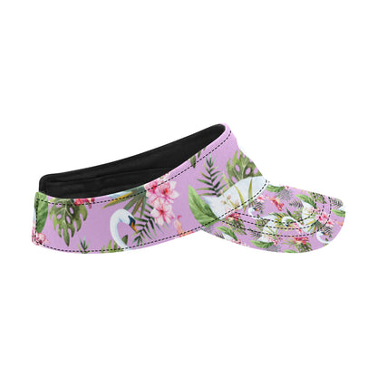 Swan with Flower Pattern Print Design 01 Unisex Sun Visor