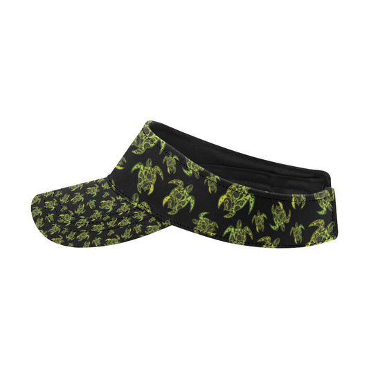 Green Tribal Turtle Polynesian Themed Unisex Sun Visor