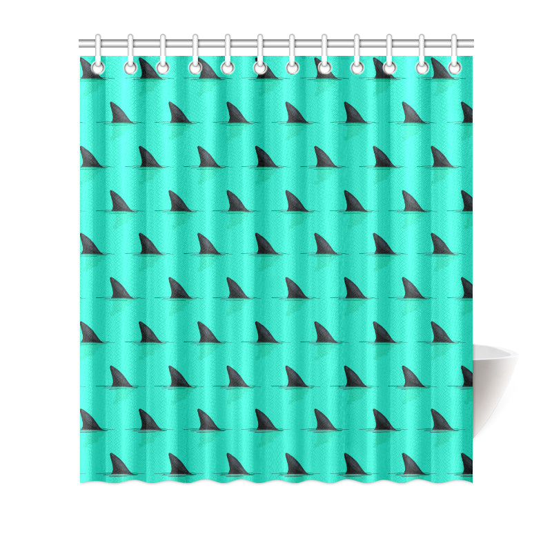 Shark Fin Pattern Shower Curtain