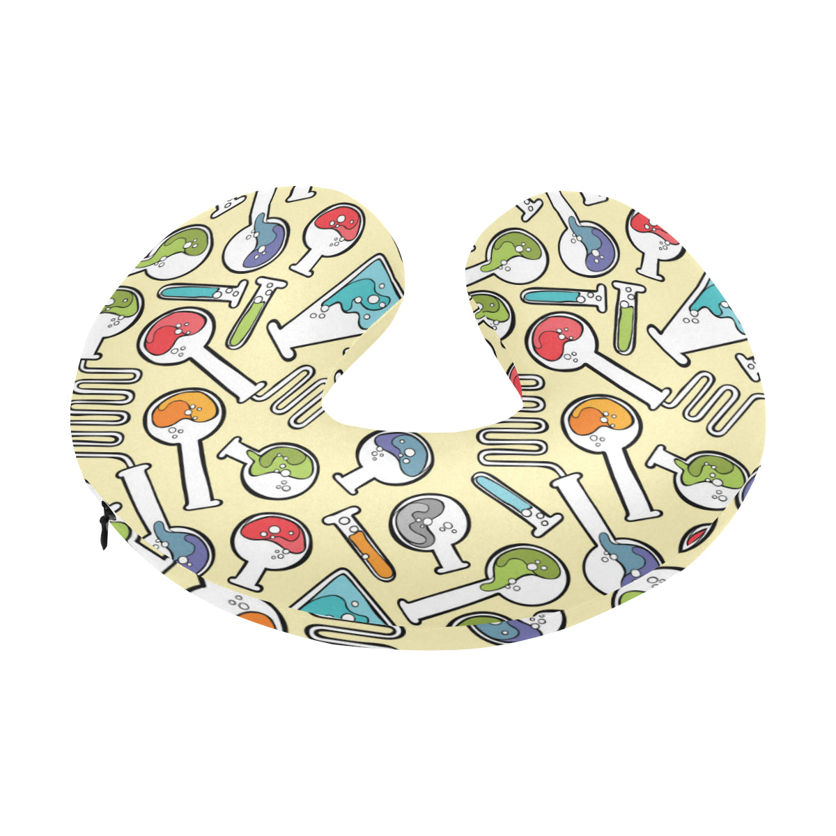 Chemical Pattern Print Design 04 U-Shaped Travel Neck Pillow