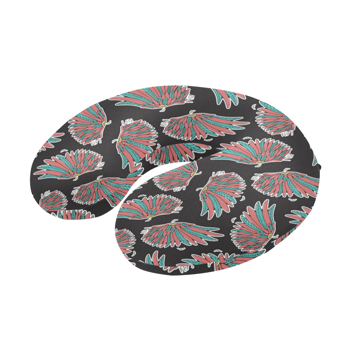 Angel Wings Pattern Print Design 05 U-Shaped Travel Neck Pillow