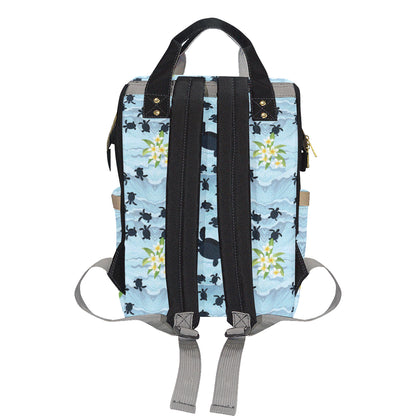Sea Turtle Pattern Print Design T011 Diaper Bag Backpack