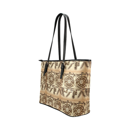 Dream catcher vintage native Leather Tote Bag