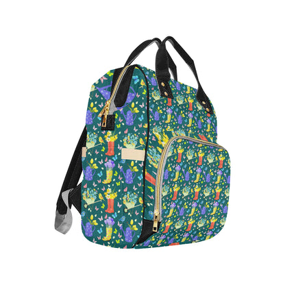 Gardening Pattern Print Design G08 Diaper Bag Backpack
