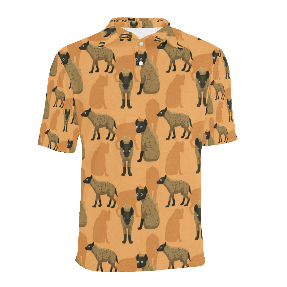 Hyena Pattern Print Design 01 Men Polo Shirt