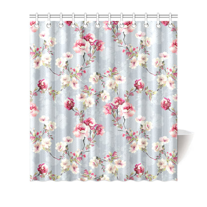 Summer Floral Pattern Print Design SF02 Shower Curtain