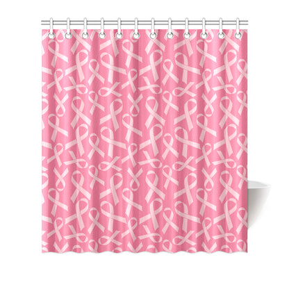 Breast Cancer Awareness Themed Shower Curtain