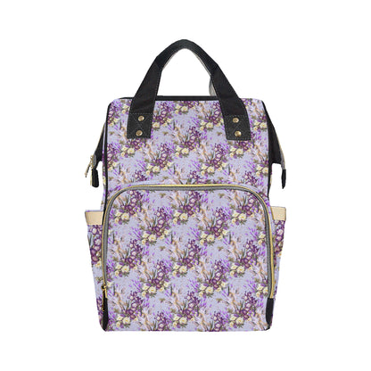 Iris Pattern Print Design IR07 Diaper Bag Backpack