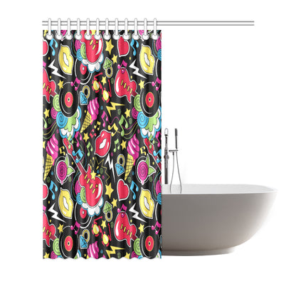 Pop Art Pattern Print Design A04 Shower Curtain