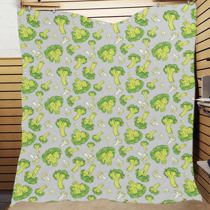 Broccoli Pattern Print Design 03 Premium Quilt