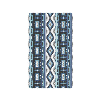 Navajo Dark Blue Print Pattern Rubber Doormat