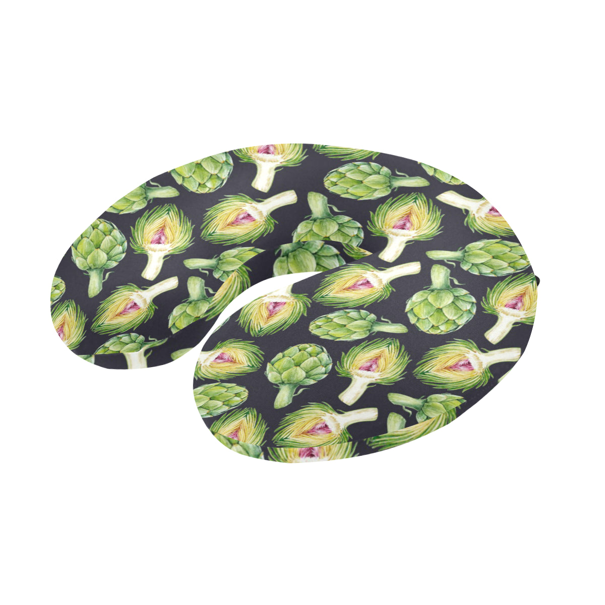 Artichoke Pattern Print Design 01 U-Shaped Travel Neck Pillow