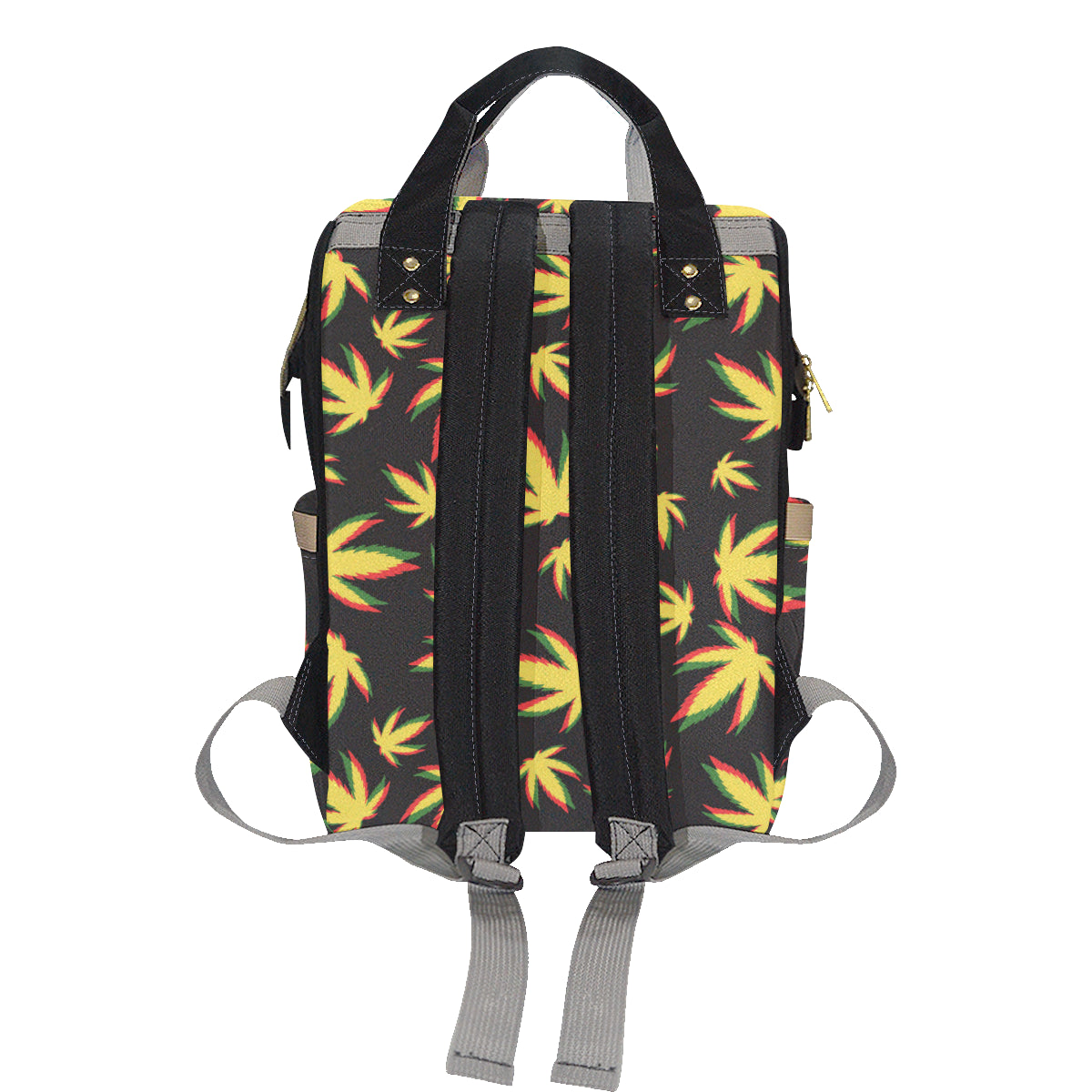 Pot Leaf Pattern Print Design A02 Diaper Bag Backpack