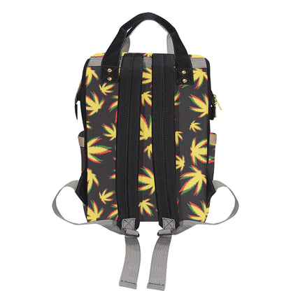Pot Leaf Pattern Print Design A02 Diaper Bag Backpack