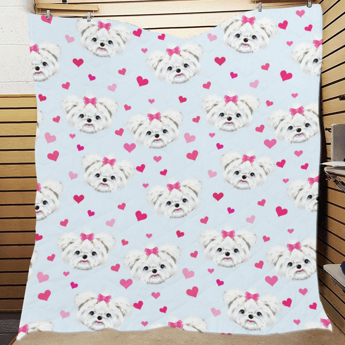 Maltese Pattern Print Design 03 Premium Quilt
