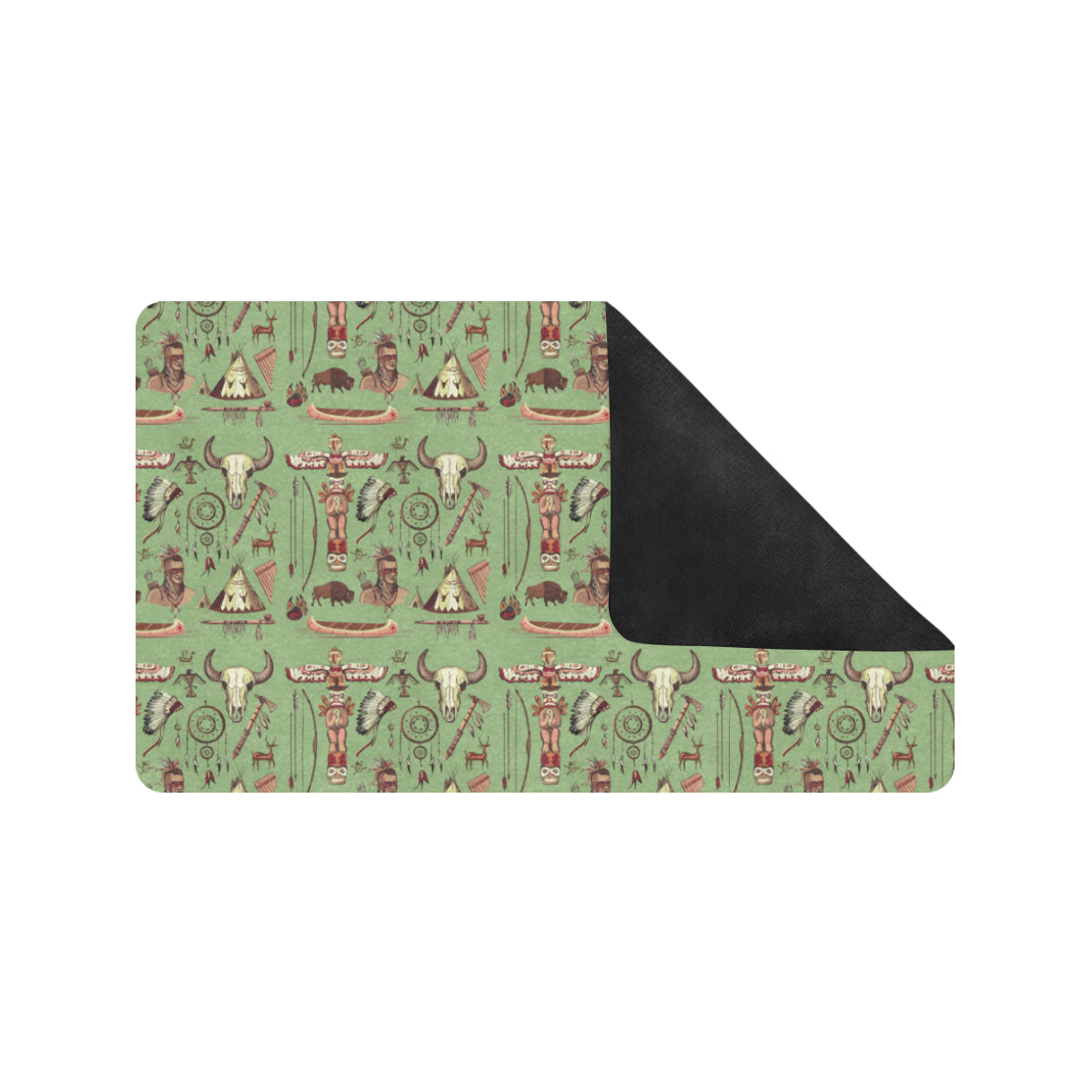 Native Indian Themed Design Print Rubber Doormat