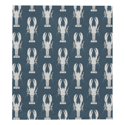 Lobster Pattern Print Design 02 Premium Quilt