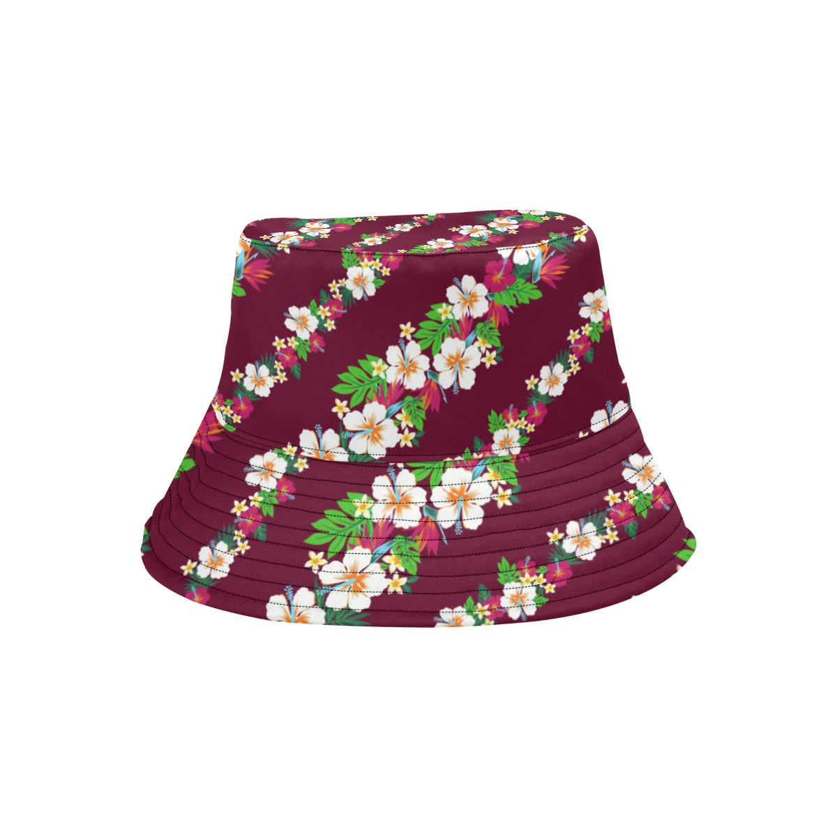 Hawaiian Themed Pattern Print Design H06 Unisex Bucket Hat