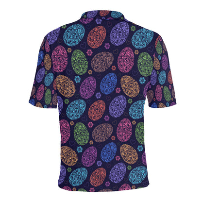 Easter Eggs Pattern Print Design RB012 Men Polo Shirt
