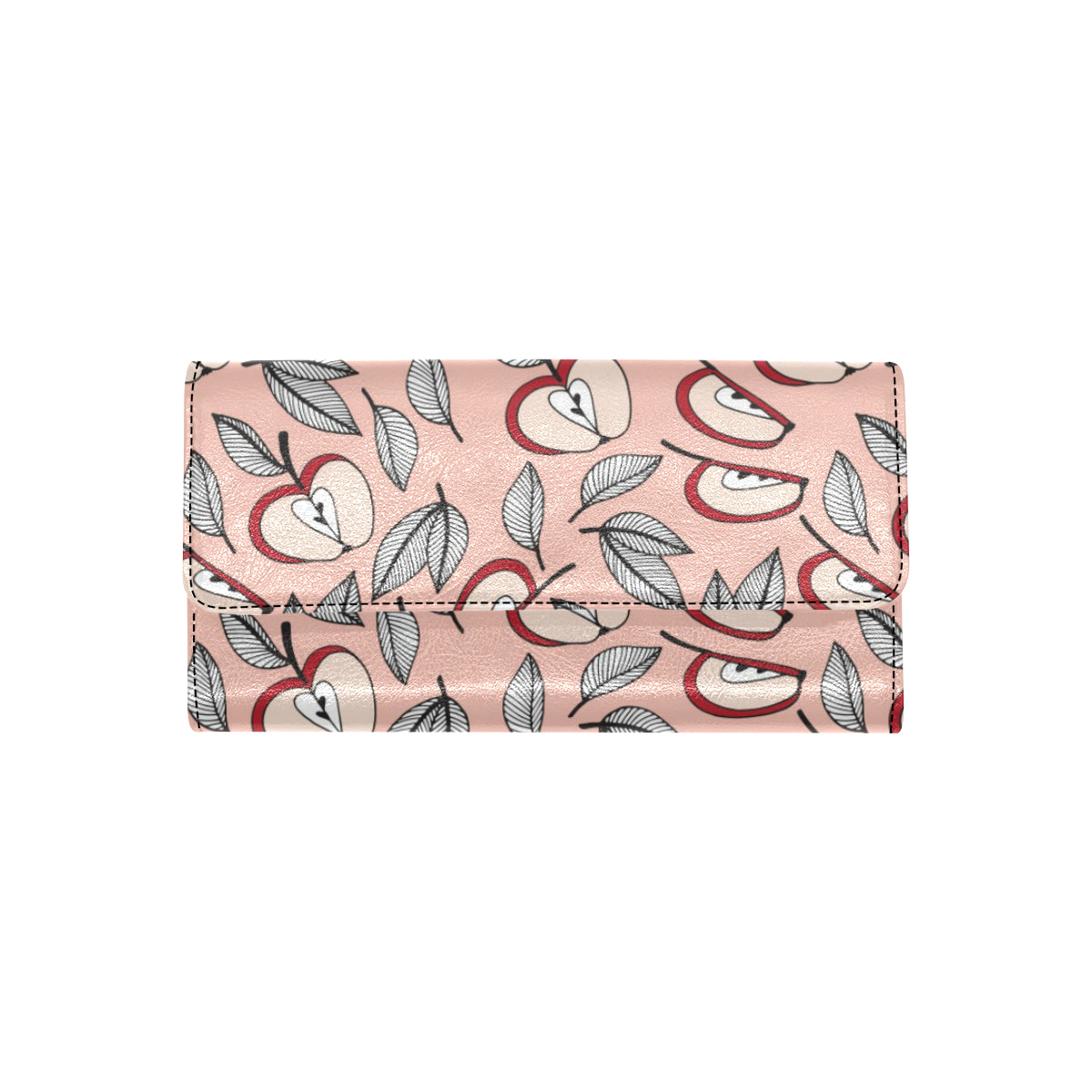 Apple Pattern Print Design AP04 Women's Trifold Wallet
