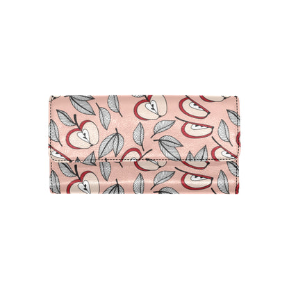 Apple Pattern Print Design AP04 Women's Trifold Wallet
