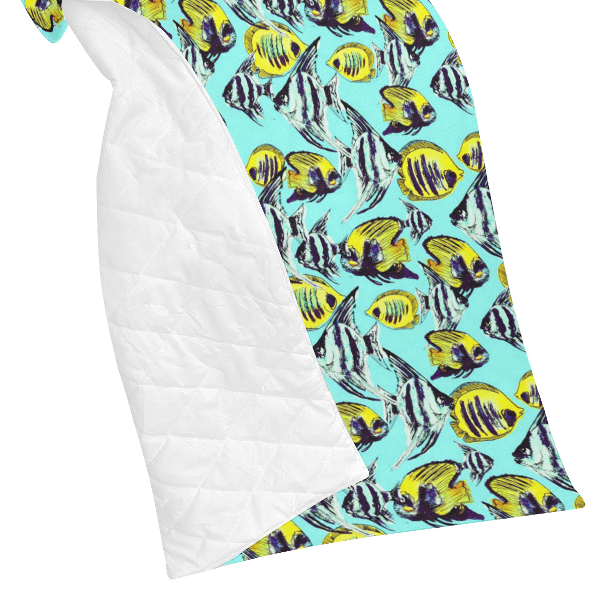 Angelfish Pattern Print Design 02 Premium Quilt