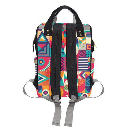 Mosaic Pattern Print Design 03 Diaper Bag Backpack
