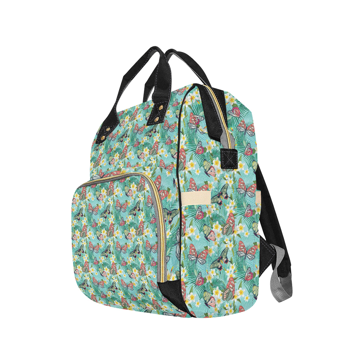 Butterfly Pattern Print Design 09 Diaper Bag Backpack