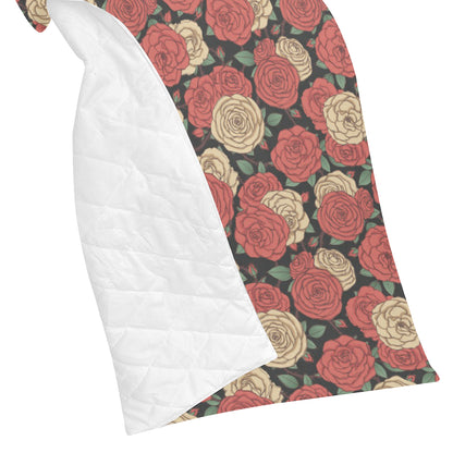 Camellia Pattern Print Design CM01 Premium Quilt