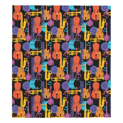Jazz Pattern Print Design 03 Premium Quilt