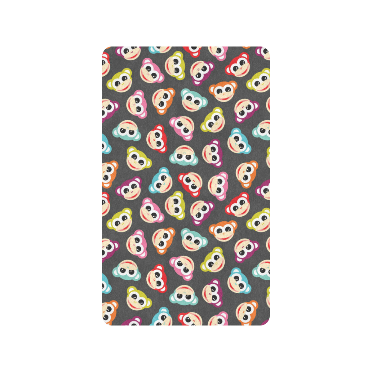 Monkey Head Design Themed Print Rubber Doormat