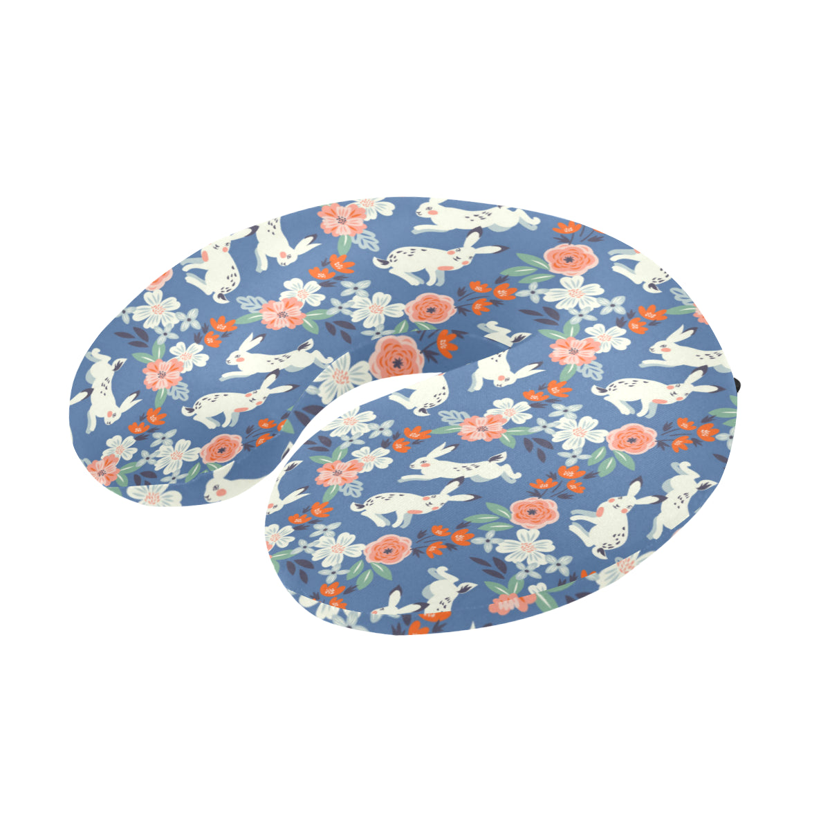 Bunny Pattern Print Design 07 U-Shaped Travel Neck Pillow