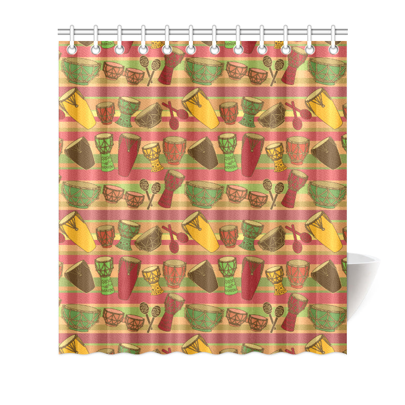 Percussion Pattern Print Design 01 Shower Curtain