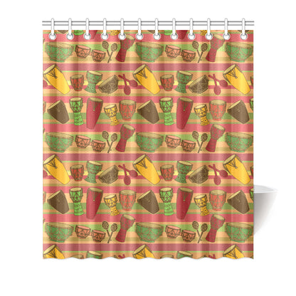 Percussion Pattern Print Design 01 Shower Curtain