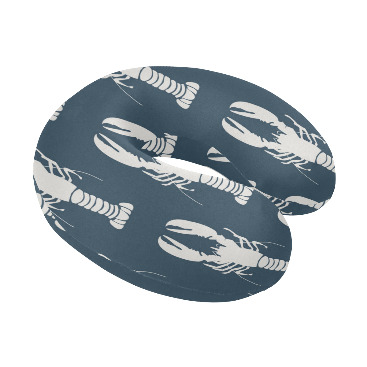 Lobster Pattern Print Design 02 U-Shaped Travel Neck Pillow